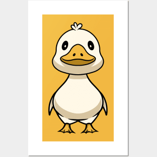 Cute Happy Duck Posters and Art